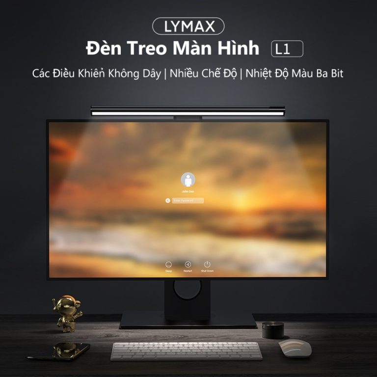 Đèn treo màn hình máy tính Lymax L1 GJS-D013,Wireless Touch & Remote,3 Chế Độ Màu,Cho PC / Laptop