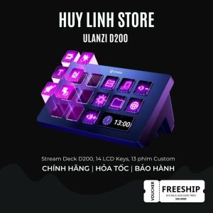 Ulanzi D200 Bàn điều khiển chuyên dụng cho Streamer tích hợp 13 phím điều chỉnh setup dễ dàng cho PC và Mac