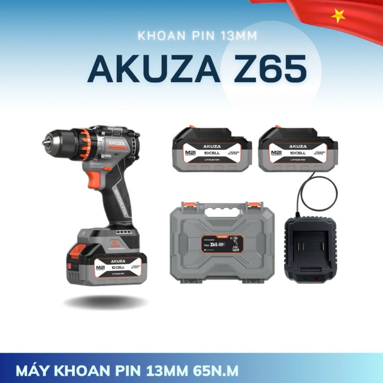 Bộ khoan bin AKUZA Z65, động cơ không chổi than